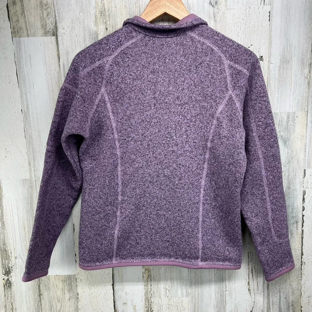 Patagonia Better Sweater 1/4 Zip Girls XXL 16-18 Purple - Picture 7 of 9